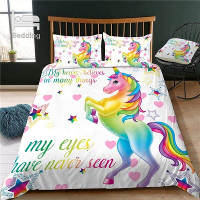 Housse de Couette Licorne Amour Éternel