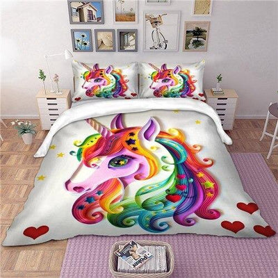 Housse de Couette Licorne Coloriage