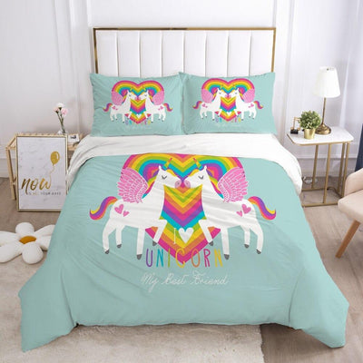 Housse de Couette Licorne Couple