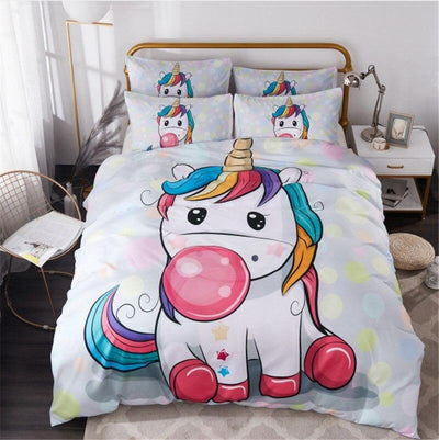 Housse de Couette Licorne Kawaii