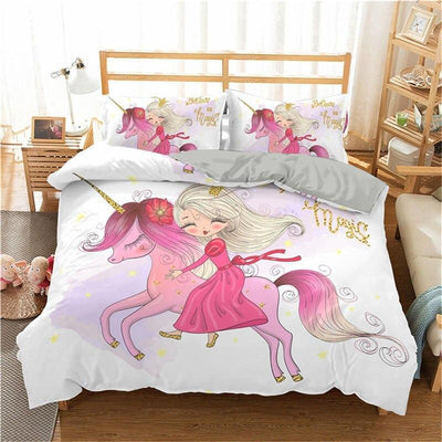 Housse de Couette La Princesse et la Licorne