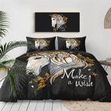 Housse de Couette Licorne Magie Noire