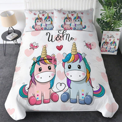 Housse de Couette Licorne Meilleurs Amis