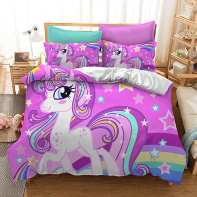 Housse de Couette Licorne Petite Fille