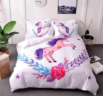 Housse de Couette Licorne Se Cabrant
