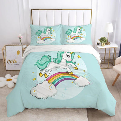 Housse de Couette Licorne Verte