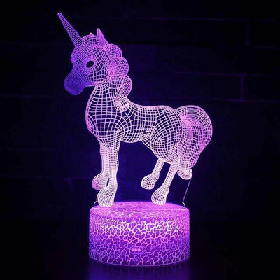 Lampe Acrylique Licorne 