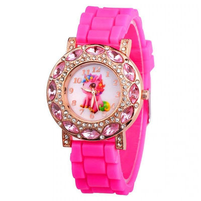 Montre Licorne Diamant Rose Pâle