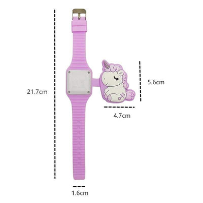 Montre Licorne Digitale LED Rose