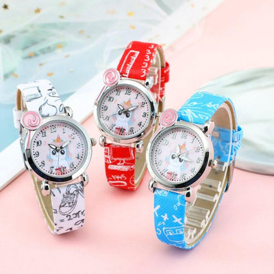 Montre Licorne Fillette Blanche
