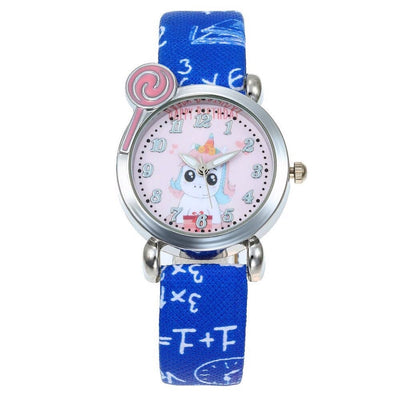 Montre Licorne Fillette bleu