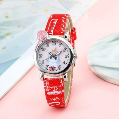 Montre Licorne Fillette Rouge