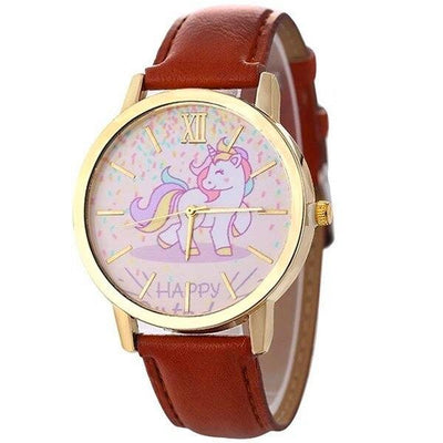 Montre Licorne Femme marron