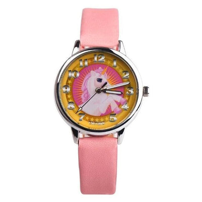Montre Licorne Petit Poney Rose