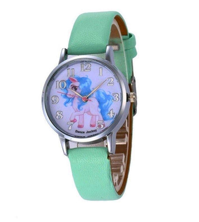 Montre Licorne vert pour Fille