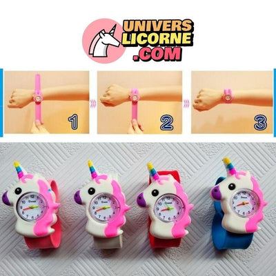 Montre Slap Licorne Rose