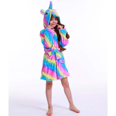 Peignoir Licorne Enfant Arc-en-Ciel