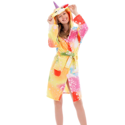 Peignoir Licorne Femme Jaune