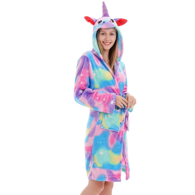 Peignoir Licorne Femme Multicolore