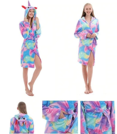 Peignoir Licorne Femme Multicolore