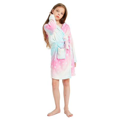 Peignoir Licorne Fille Couleur Pâle
