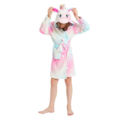Peignoir Licorne Fille Couleur Pâle