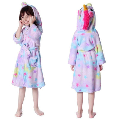 Peignoir Licorne Fille Étoilé