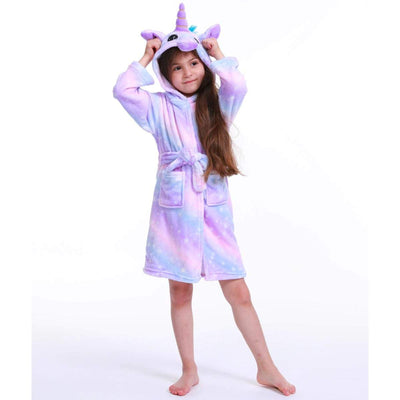 Peignoir Licorne Fille Violet