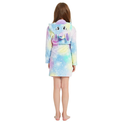 Peignoir Licorne Fille Galaxie en Coton