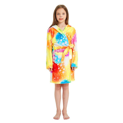 Peignoir Licorne Fille Jaune en Coton