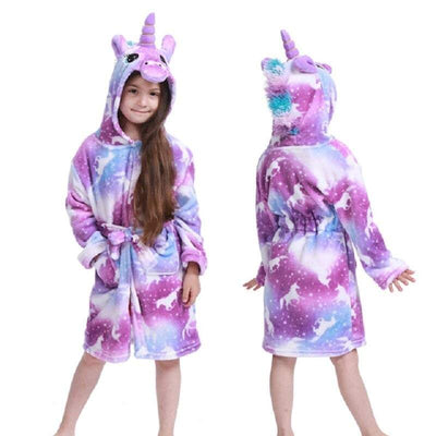 Peignoir Licorne Kawaii Violet