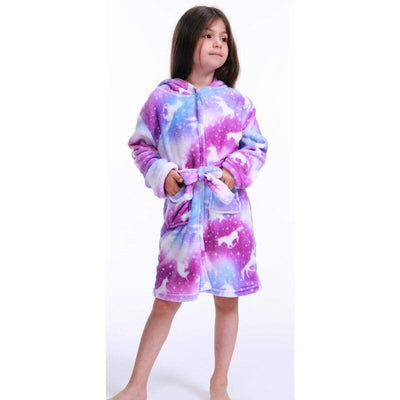 Peignoir Licorne Kawaii Violet