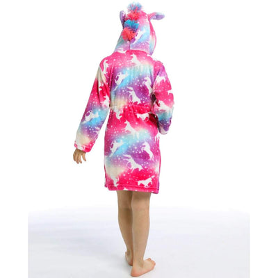 Peignoir Licorne Enfant Rouge