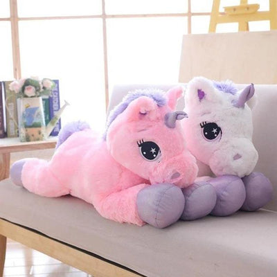 Peluche Licorne Géante Blanche 80 cm ou 110 cm