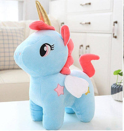 Peluche Licorne Bleue