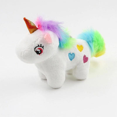 Pendentif Peluche Licorne blanc
