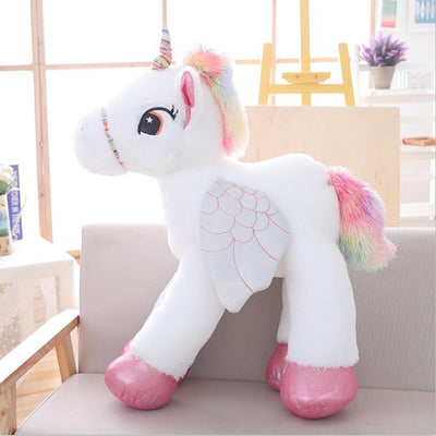 Peluche Licorne Grande Taille Blanche