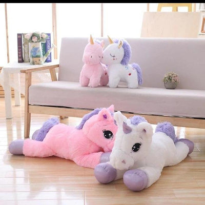 Peluche Licorne Géante Rose 80 cm ou 110 cm