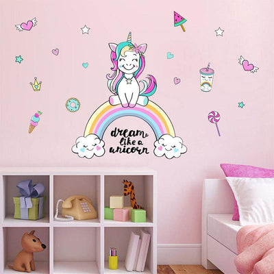 Sticker Licorne Arc-en-Ciel