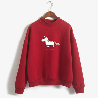 Pull Licorne Femme Gris
