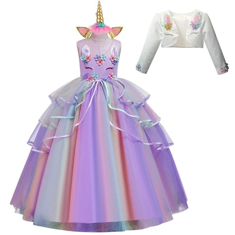 Robe Deguisement Licorne Couleur Fille Univers Licorne