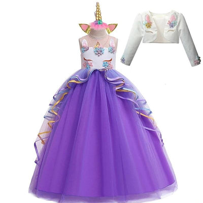 Robe Déguisement Licorne Violet