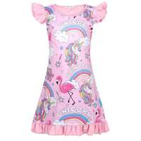Robe Flamant Rose pour Fille