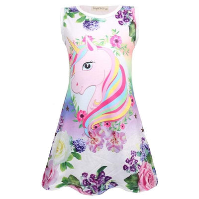 Robe Licorne avec Fleurs