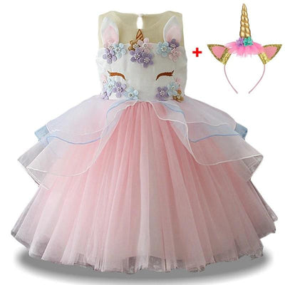 Robe Licorne Fête Rose