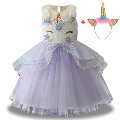 Robe Licorne Fête Violet