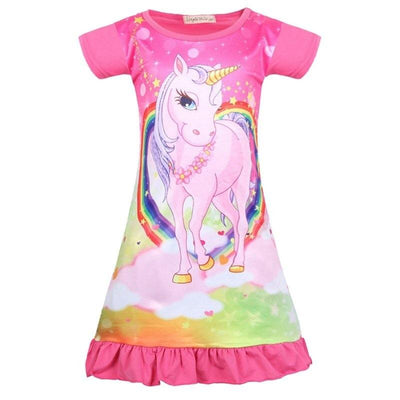 Robe Licorne Poney Rose Fushia