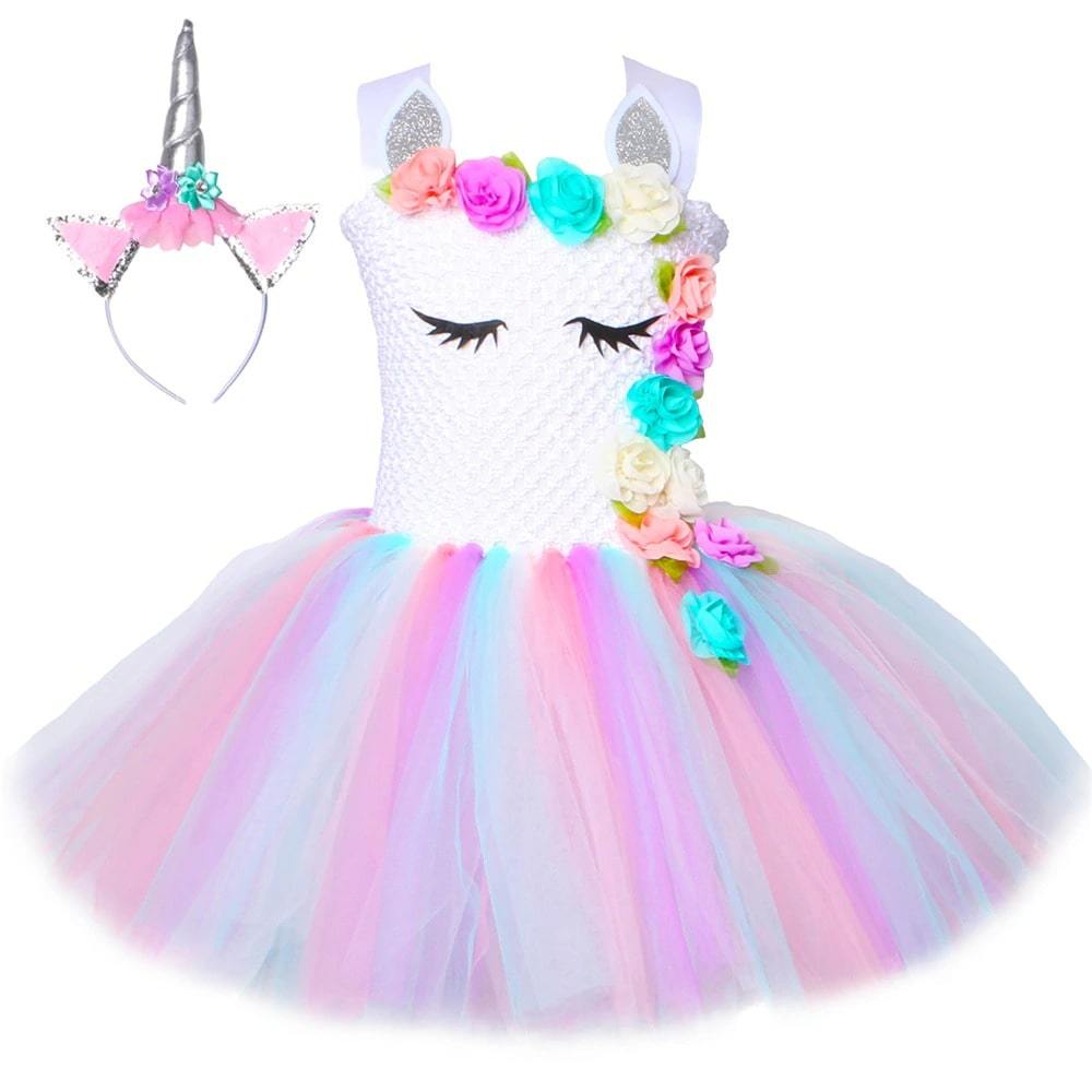 Robe licorne fille déguisement sale