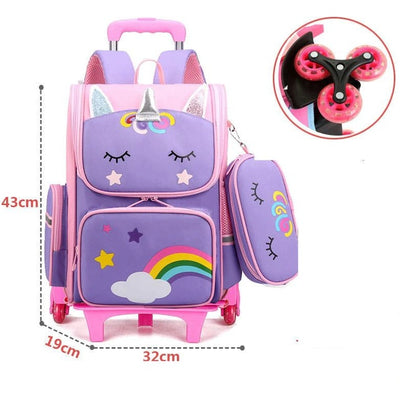 Cartable Licorne roulette maternelle