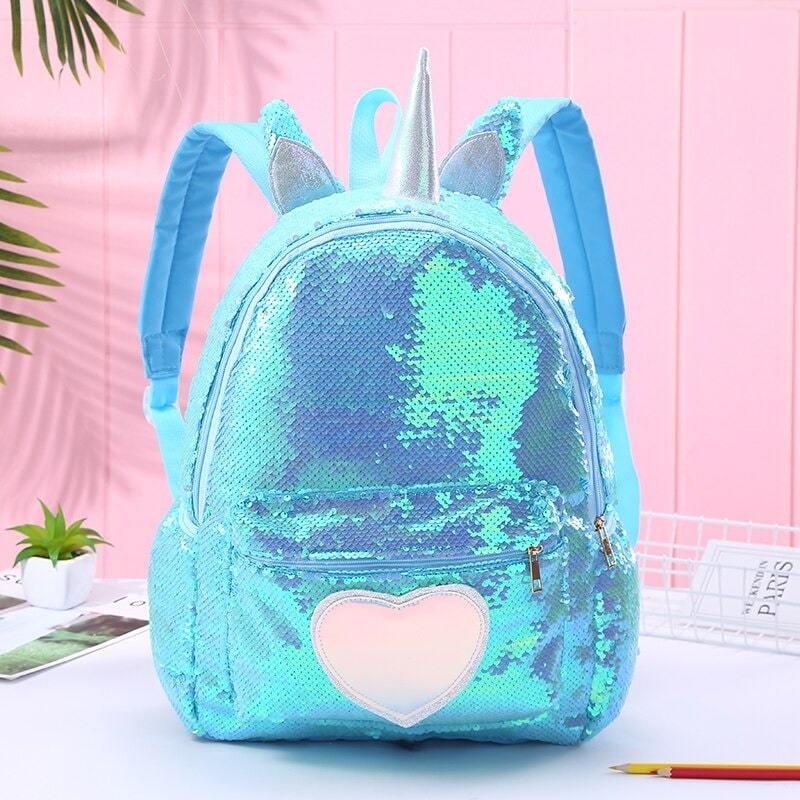 Sac à Dos Licorne Pour Filles Sac à Dos En Fausse Fourrure Cartoon